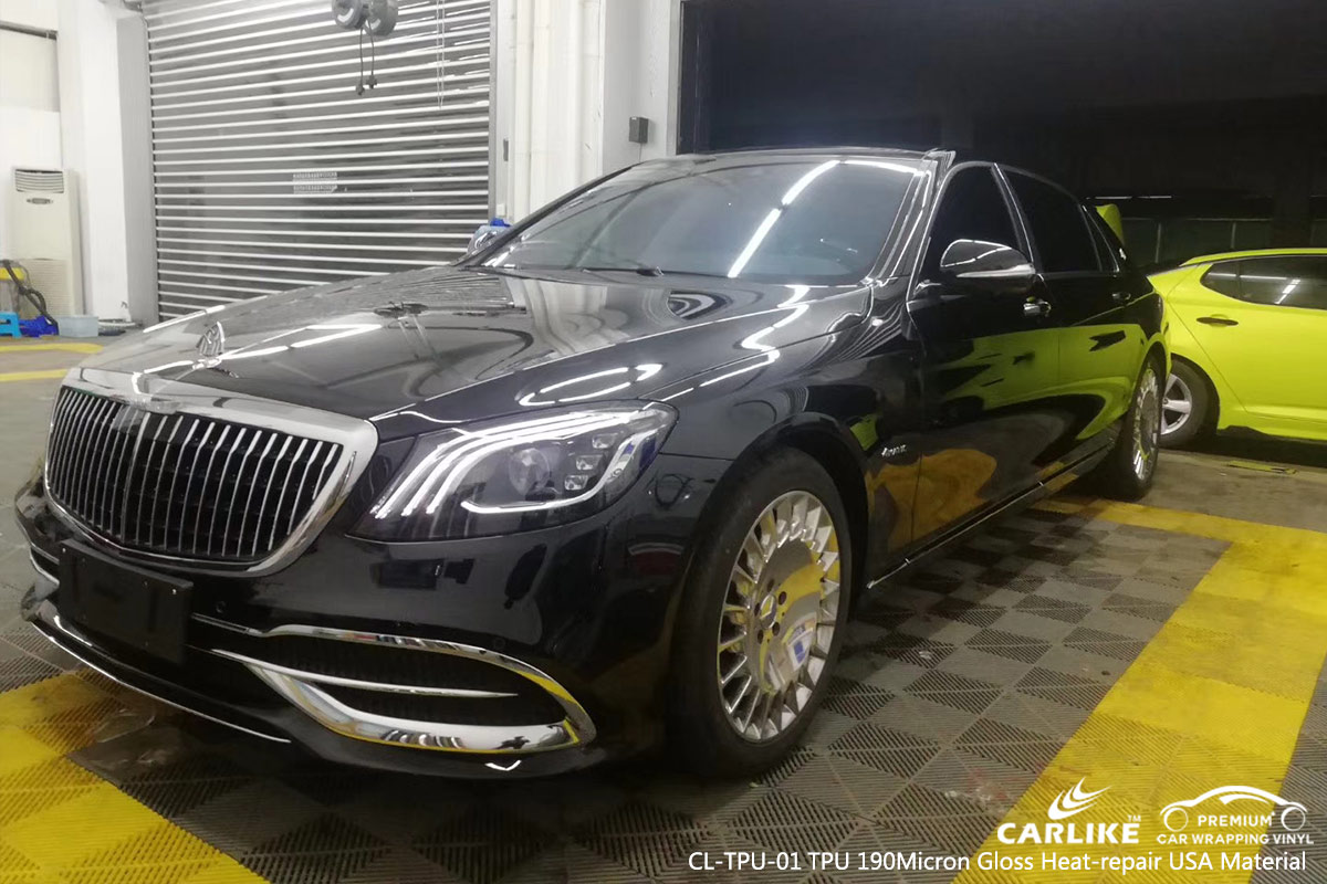 CL-TPU-01 tpu 190micron gloss heat-repair carbon fibre vinyl wrap for bikes for MAYBACH Texas United States