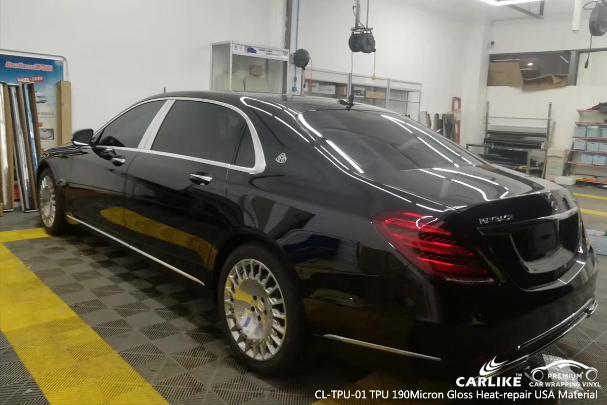 CL-TPU-01 tpu 190micron gloss heat-repair carbon fibre vinyl wrap for bikes for MAYBACH Texas United States