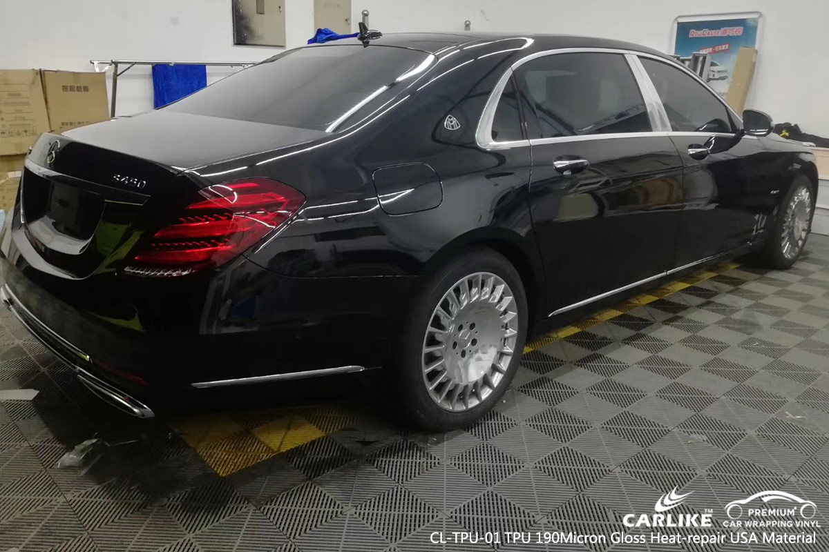 CL-TPU-01 tpu 190micron gloss heat-repair carbon fibre vinyl wrap for bikes for MAYBACH Texas United States