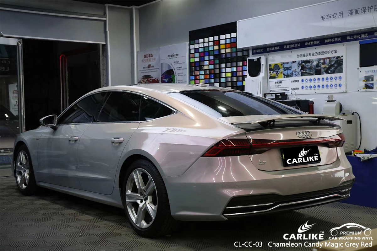 CL-CC-03 chameleon candy magic grey red automobile wrap vinyl for AUDI Cabuyao Philippines