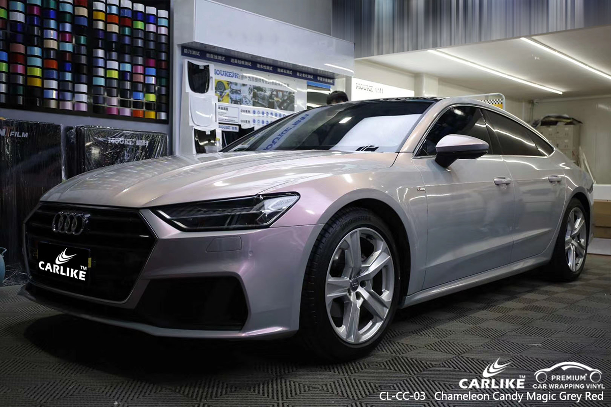 CL-CC-03 chameleon candy magic grey red automobile wrap vinyl for AUDI Cabuyao Philippines