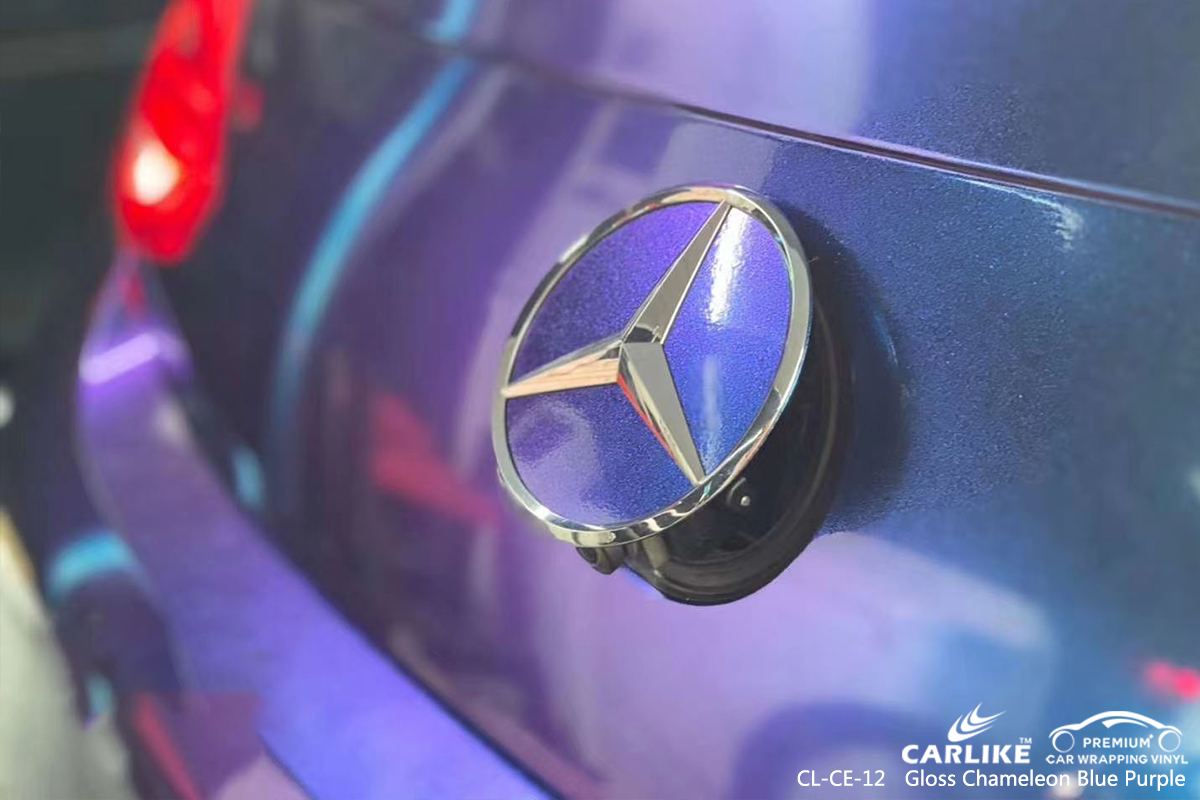 CL-CE-12 gloss chameleon light blue to purple car wrap gloss for MERCEDES-BENZ Lucena Philippines