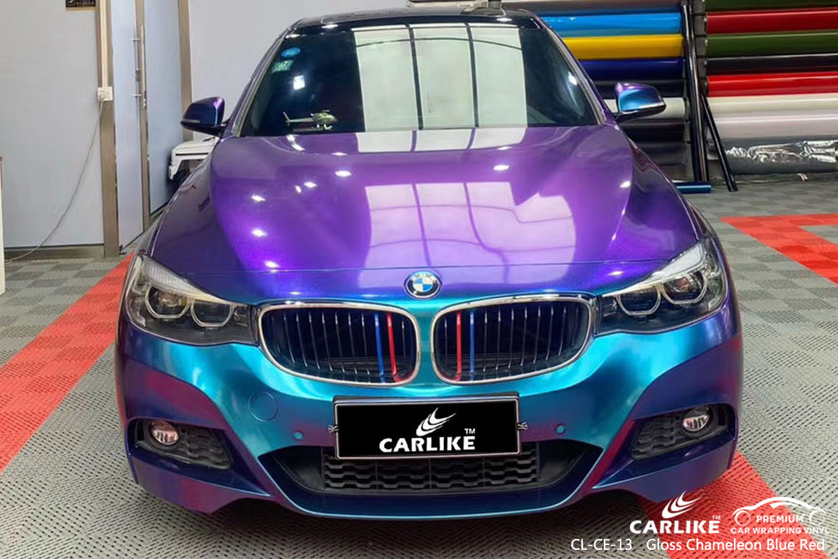 CL-CE-13 gloss chameleon dark blue to purple scooter high gloss vinyl wrap for BMW Angeles Philippines