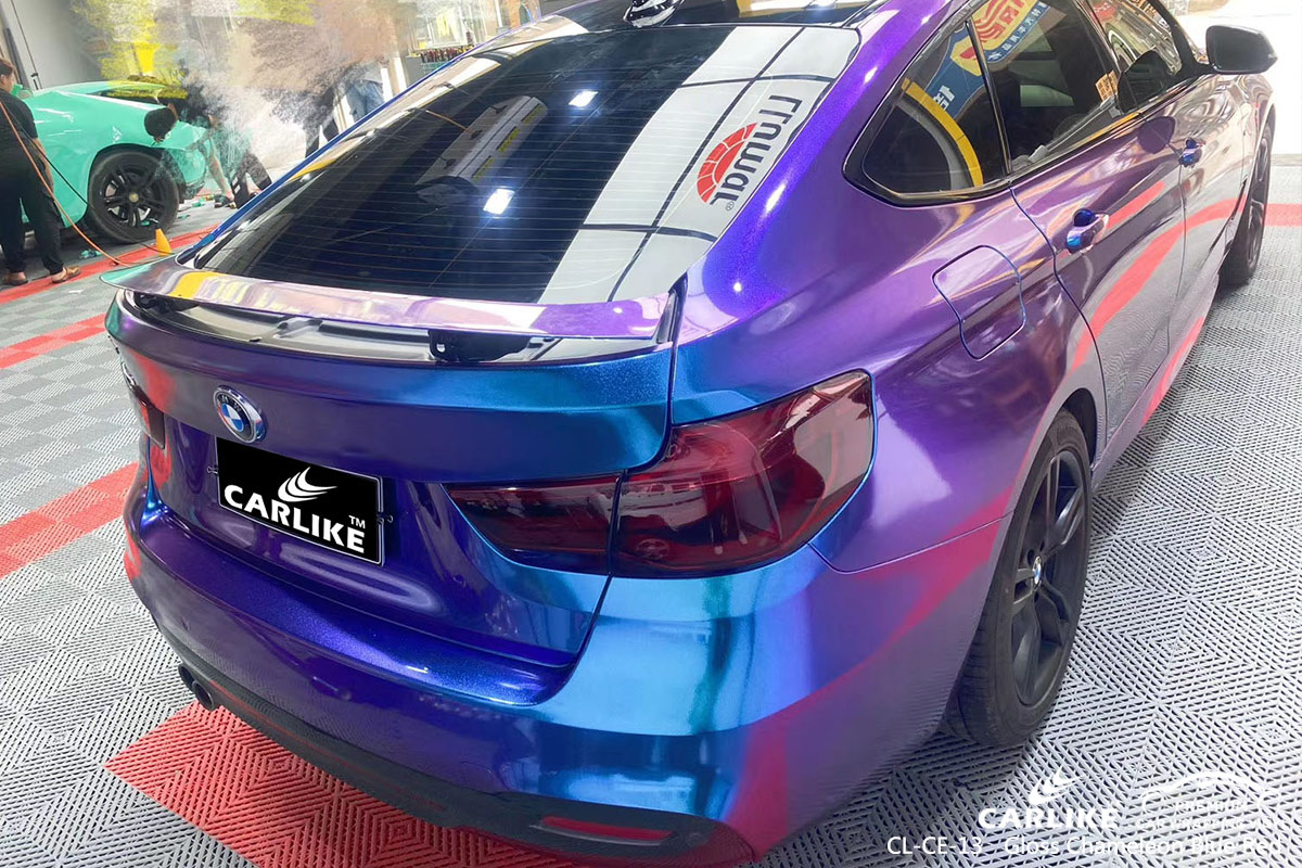 CL-CE-13 gloss chameleon dark blue to purple scooter high gloss vinyl wrap for BMW Angeles Philippines