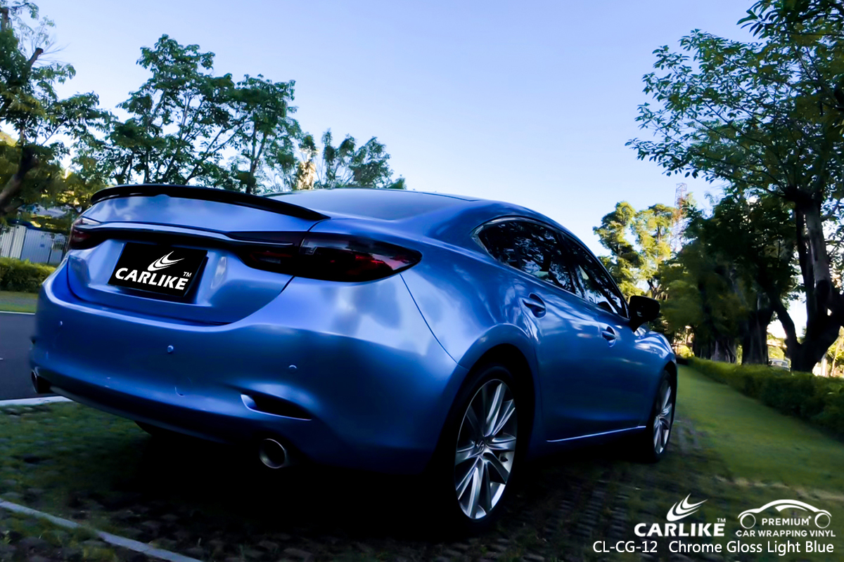 CL-CG-12 chrome gloss light blue protective vinyl for cars for MAZDA Ligao Philippines