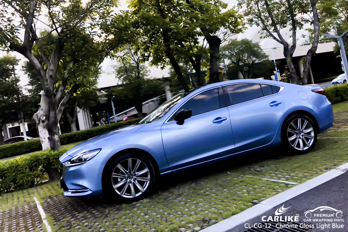 CL-CG-12 chrome gloss light blue protective vinyl for cars for MAZDA Ligao Philippines