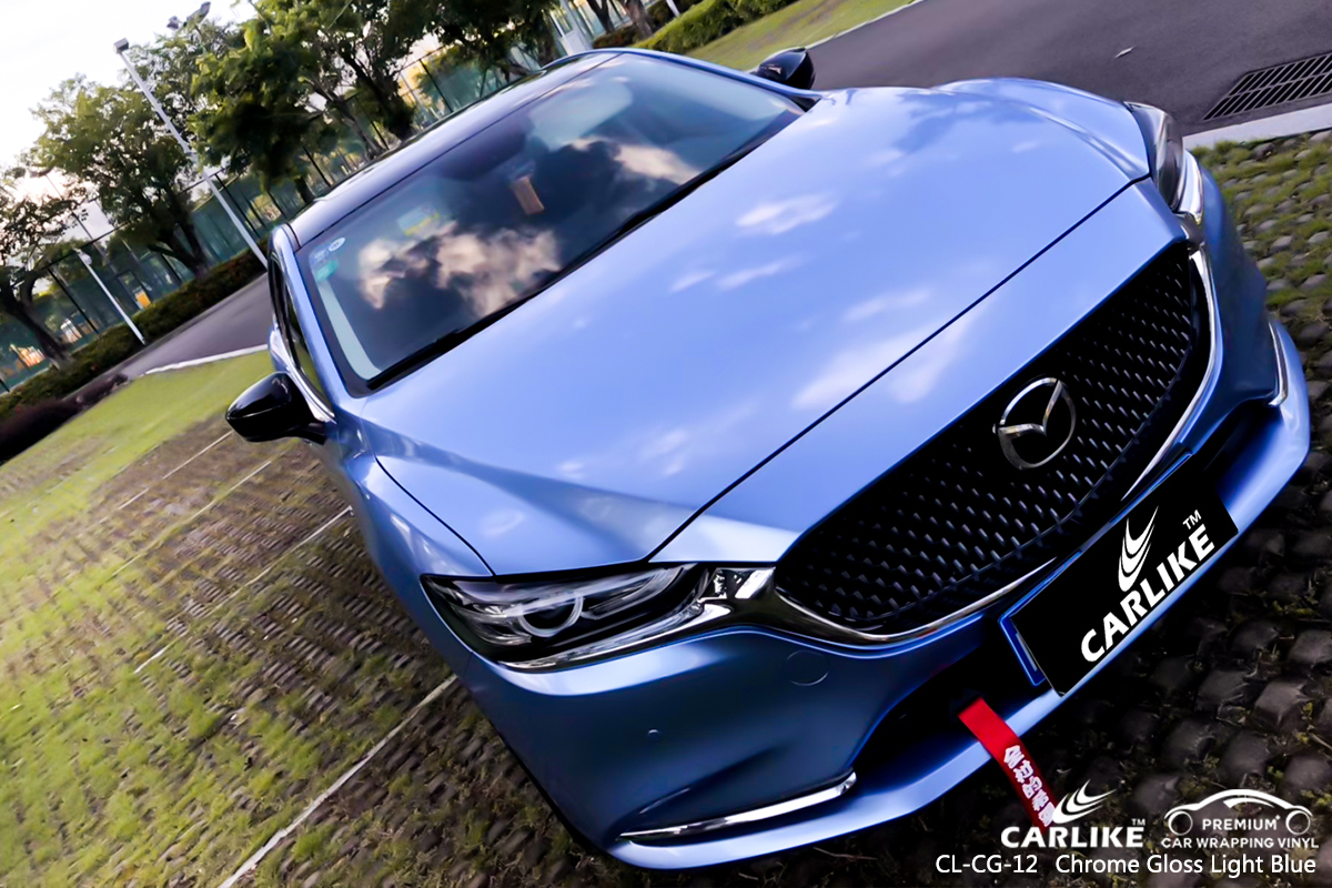 CL-CG-12 chrome gloss light blue protective vinyl for cars for MAZDA Ligao Philippines