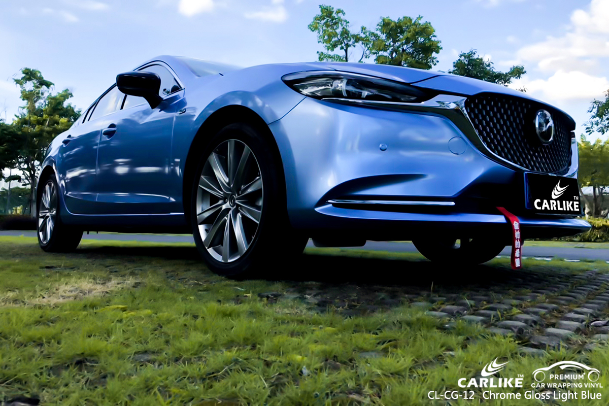 CL-CG-12 chrome gloss light blue protective vinyl for cars for MAZDA Ligao Philippines