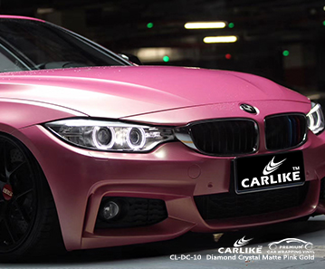 CL-DC-10 diamond crystal matte pink gold protective vinyl for cars for BMW