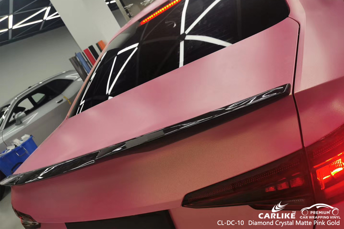 CL-DC-10 diamond crystal matte pink gold vinyl wrap gloss for AUDI Binan Philippines