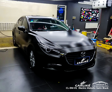 CL-EM-01 ورق ملصق فينيل معدني من الساتان الأسود الكهربائي لمازدا أوزاميز الفلبين