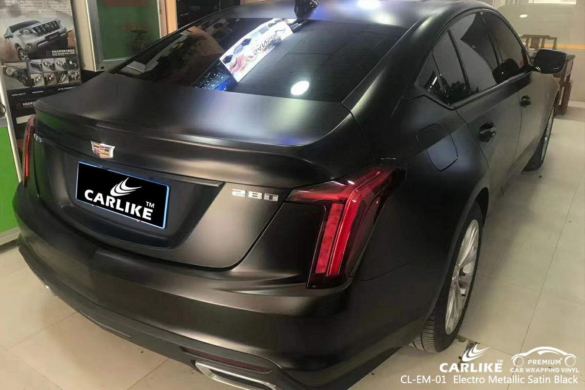 CL-EM-01 electro metallic satin black vinyl material suppliers for CADILLAC Eskisehir Turkey