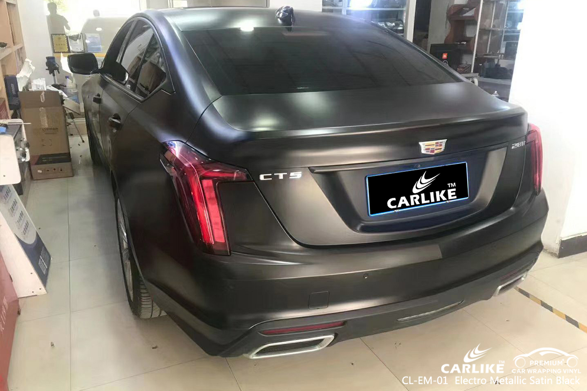 CL-EM-01 electro metallic satin black vinyl material suppliers for CADILLAC Eskisehir Turkey