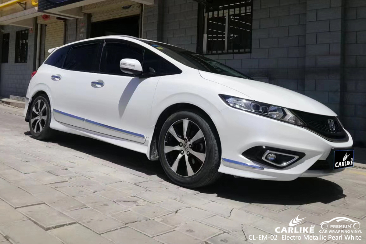 CL-EM-02 electro metallic pearl white autobike wrap vinyl for HONDA Lipa Philippines