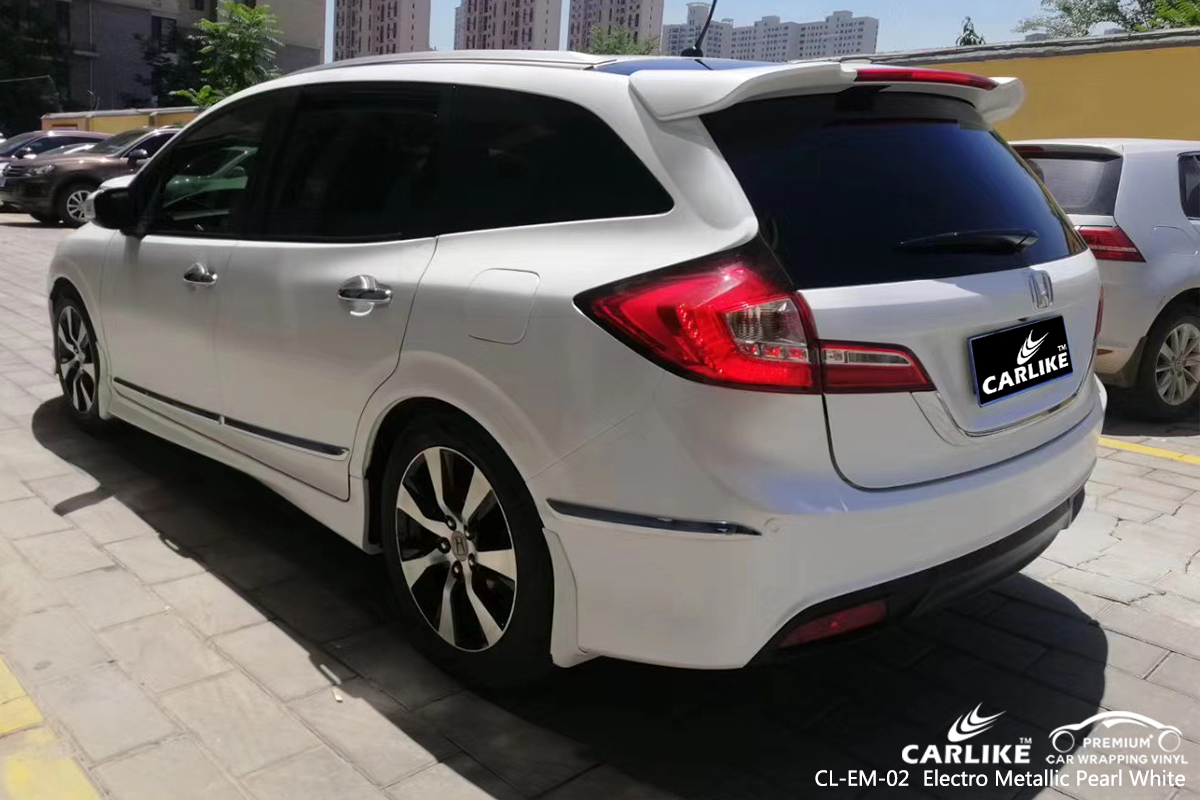 CL-EM-02 electro metallic pearl white autobike wrap vinyl for HONDA Lipa Philippines
