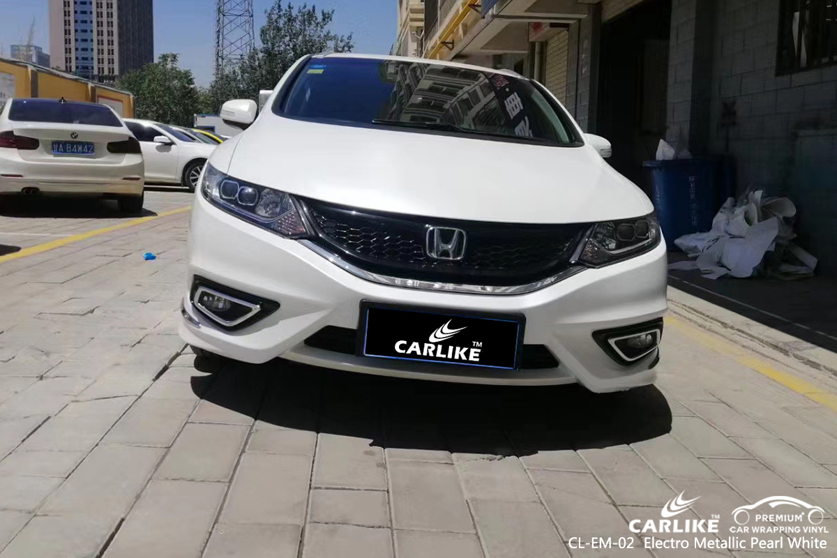 CL-EM-02 electro metallic pearl white autobike wrap vinyl for HONDA Lipa Philippines
