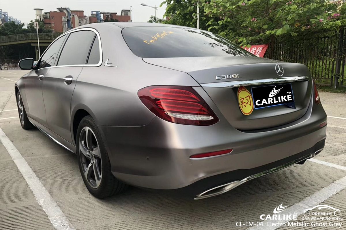 CL-EM-04 electro metallic ghost grey wrap car black matt for MERCEDES-BENZ Detroit United States