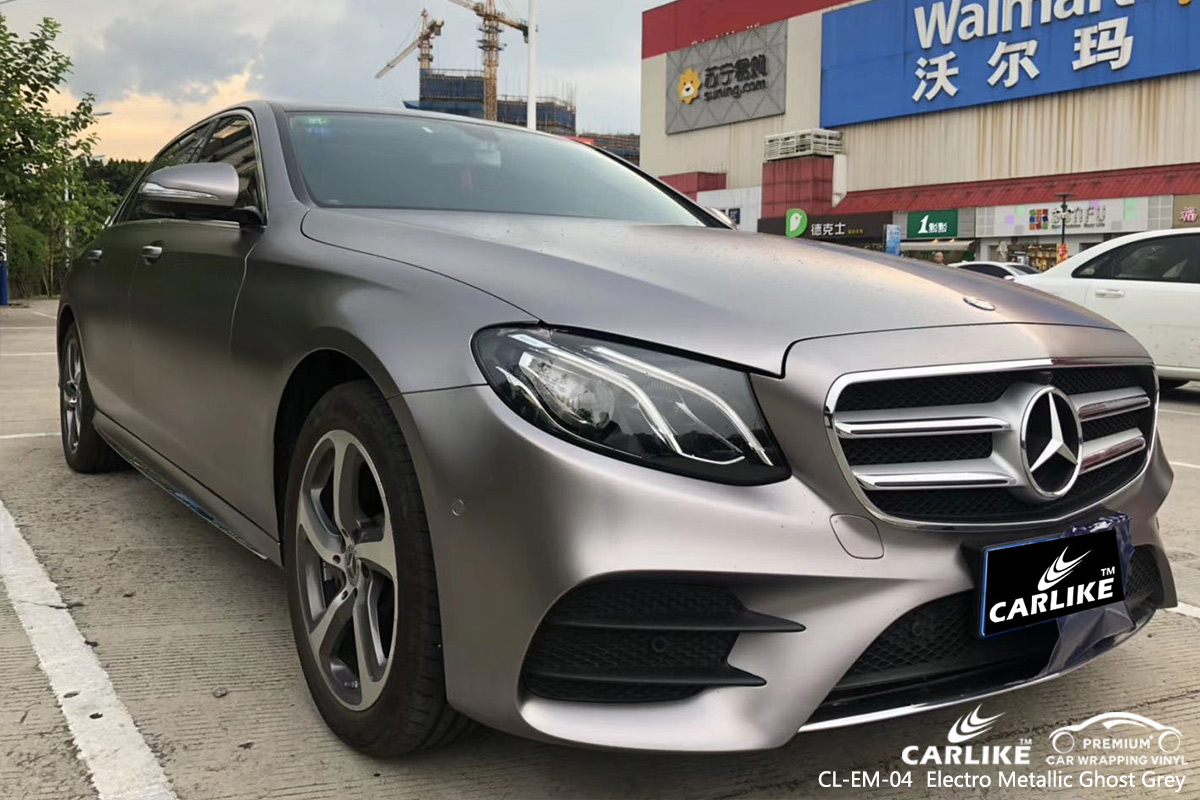 CL-EM-04 electro metallic ghost grey wrap car black matt for MERCEDES-BENZ Detroit United States