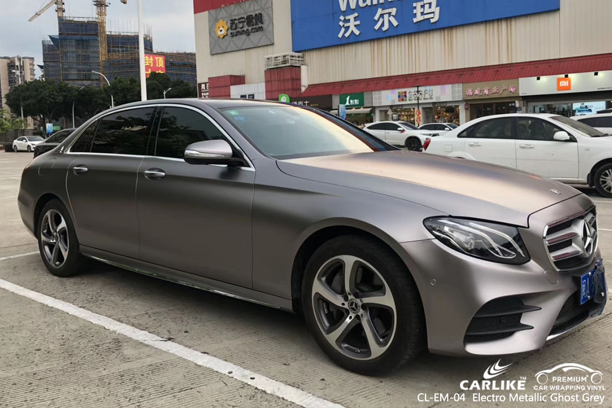 CL-EM-04 electro metallic ghost grey wrap car black matt for MERCEDES-BENZ Detroit United States