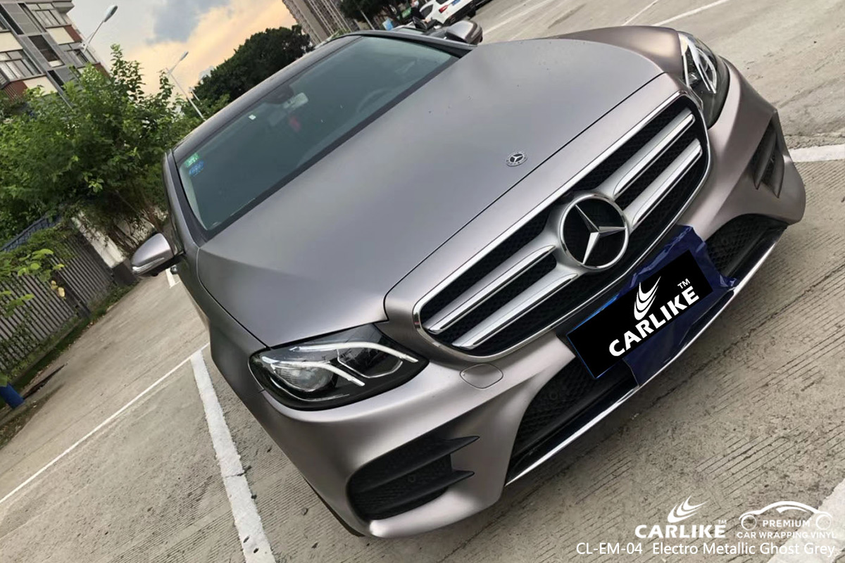 CL-EM-04 electro metallic ghost grey wrap car black matt for MERCEDES-BENZ Detroit United States