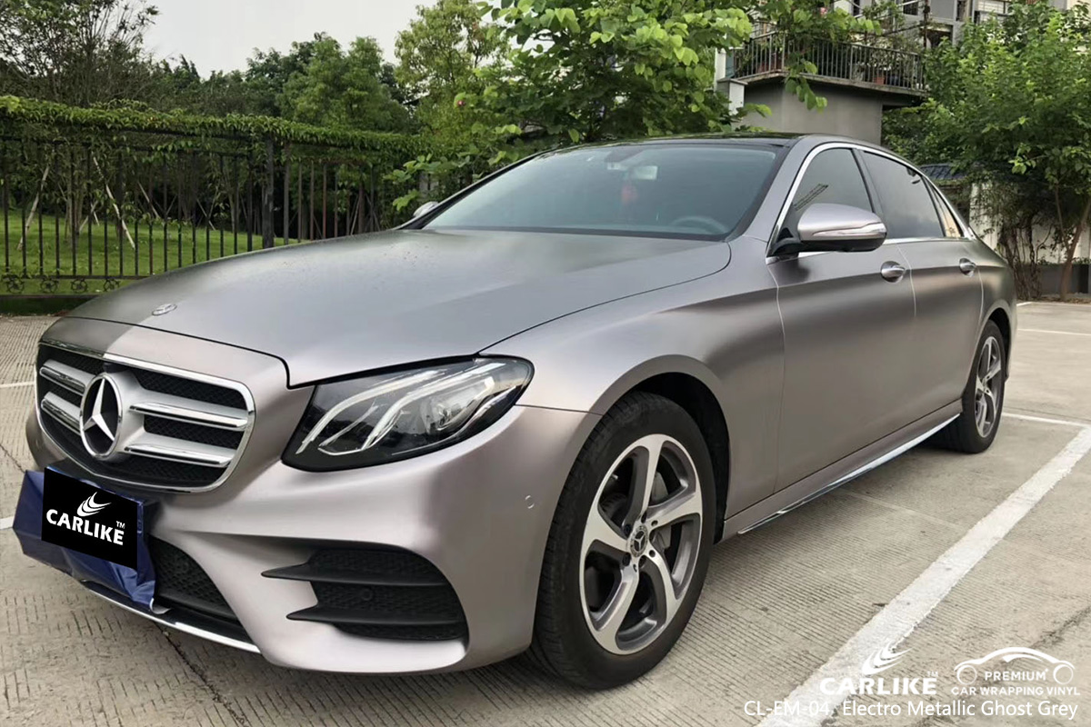 CL-EM-04 electro metallic ghost grey wrap car black matt for MERCEDES-BENZ Detroit United States
