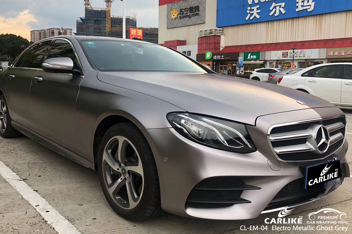 CL-EM-04 electro metallic ghost grey wrap car black matt for MERCEDES-BENZ Detroit United States