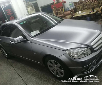 CL-EM-05 eletro metálico aço cinza vinil matte envoltório de carro para MERCEDES-BENZ Dumaguete Filipinas