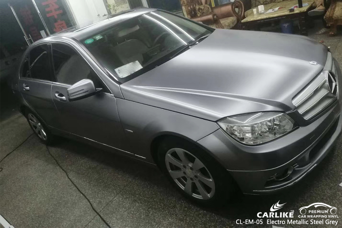 CL-EM-05 electro metallic steel grey car wrap vinyl matte for MERCEDES-BENZ Dumaguete Philippines