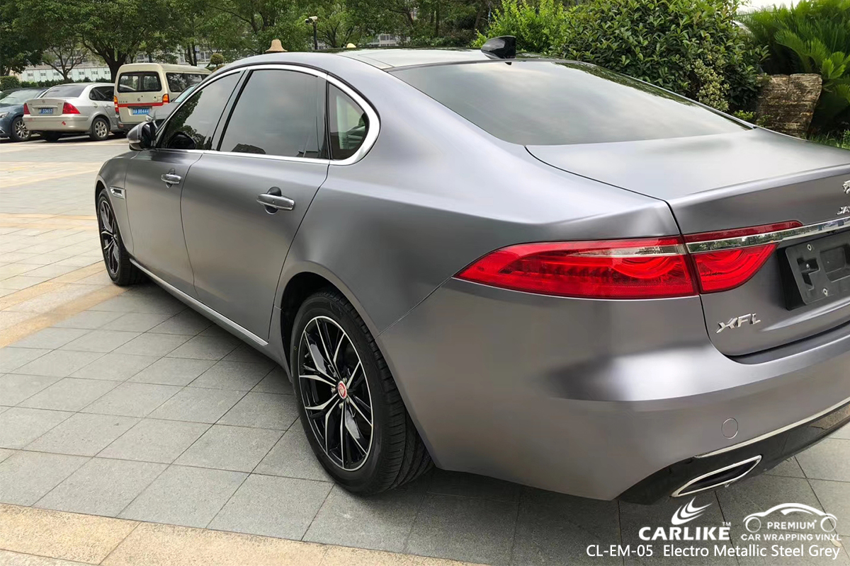 CL-EM-05 electro metallic steel grey automobile high gloss vinyl wrap for JAGUAR Philadelphia United States