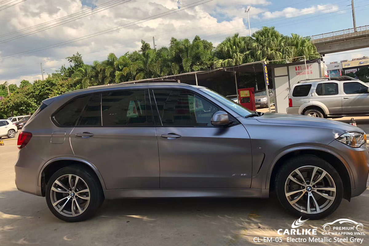 CL-EM-05 electro metallic steel grey car wrap film for BMW Pasig Philippines