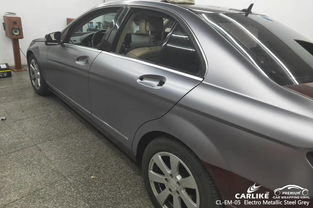 CL-EM-05 electro metallic steel grey car wrap vinyl matte for MERCEDES-BENZ Dumaguete Philippines
