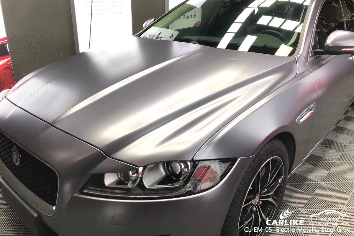 CL-EM-05 electro metallic steel grey automobile high gloss vinyl wrap for JAGUAR Philadelphia United States