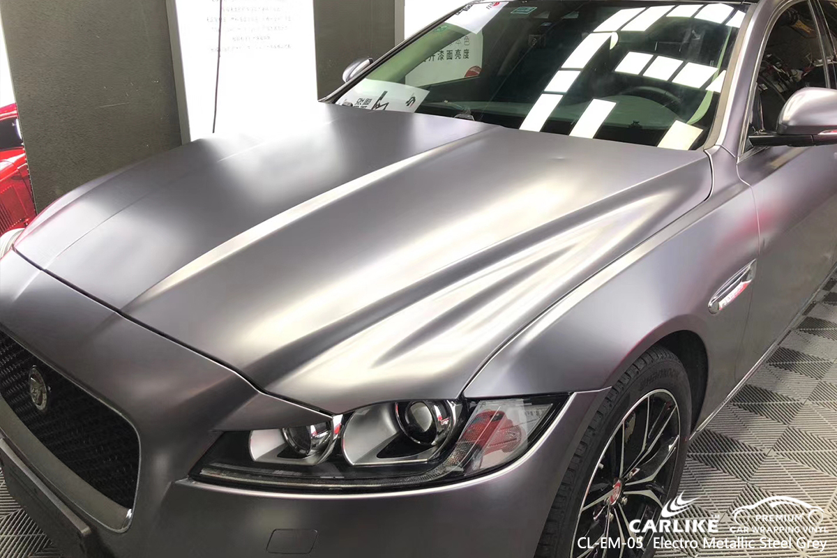 CL-EM-05 electro metallic steel grey vehicle wrapping for JAGUAR Cagayan de Oro Philippines