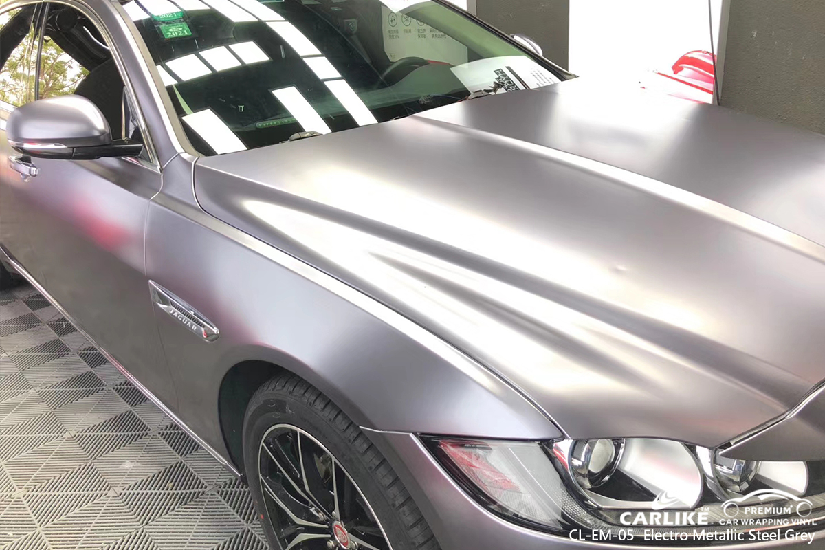 CL-EM-05 electro metallic steel grey automobile high gloss vinyl wrap for JAGUAR Philadelphia United States