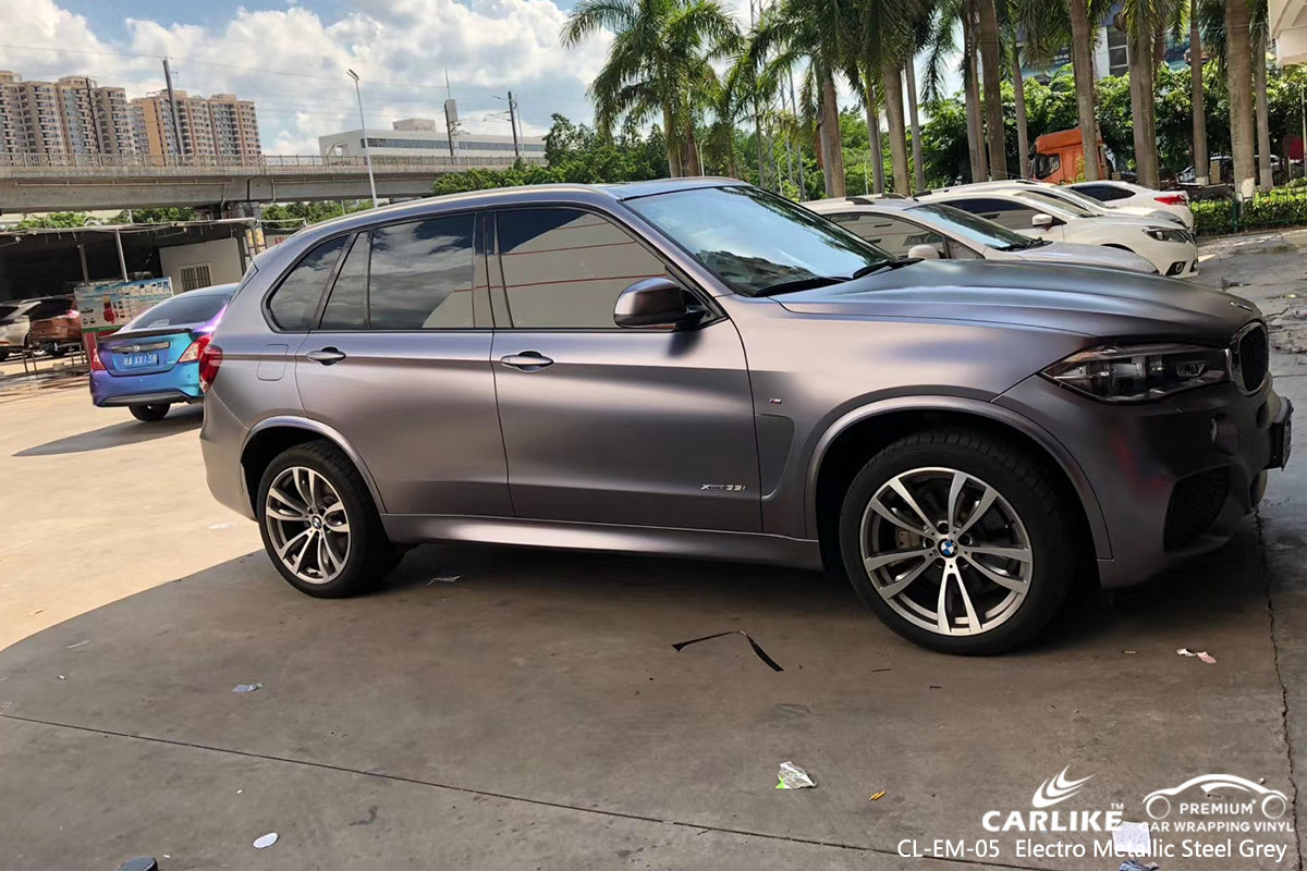 CL-EM-05 electro metallic steel grey car wrap film for BMW Pasig Philippines