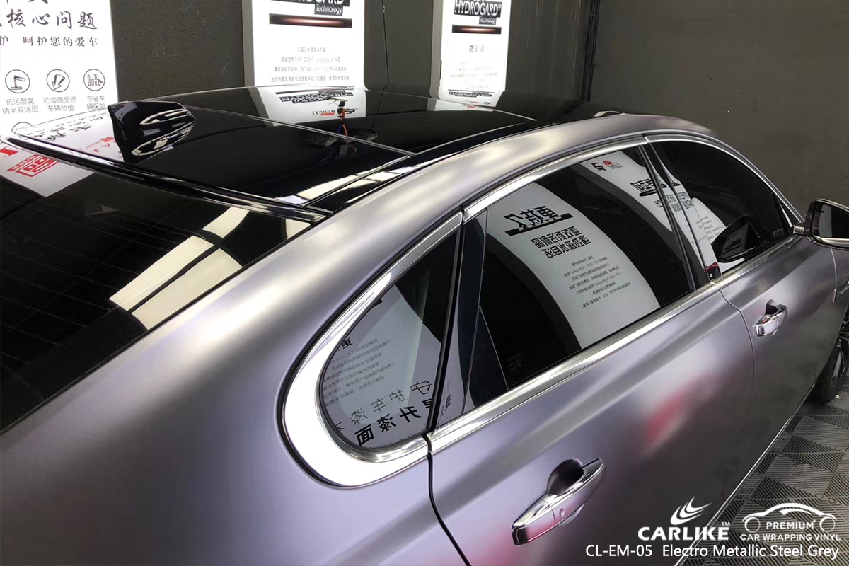 CL-EM-05 electro metallic steel grey automobile high gloss vinyl wrap for JAGUAR Philadelphia United States