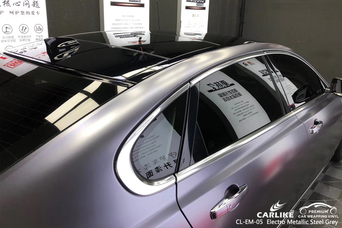CL-EM-05 electro metallic steel grey vehicle wrapping for JAGUAR Cagayan de Oro Philippines