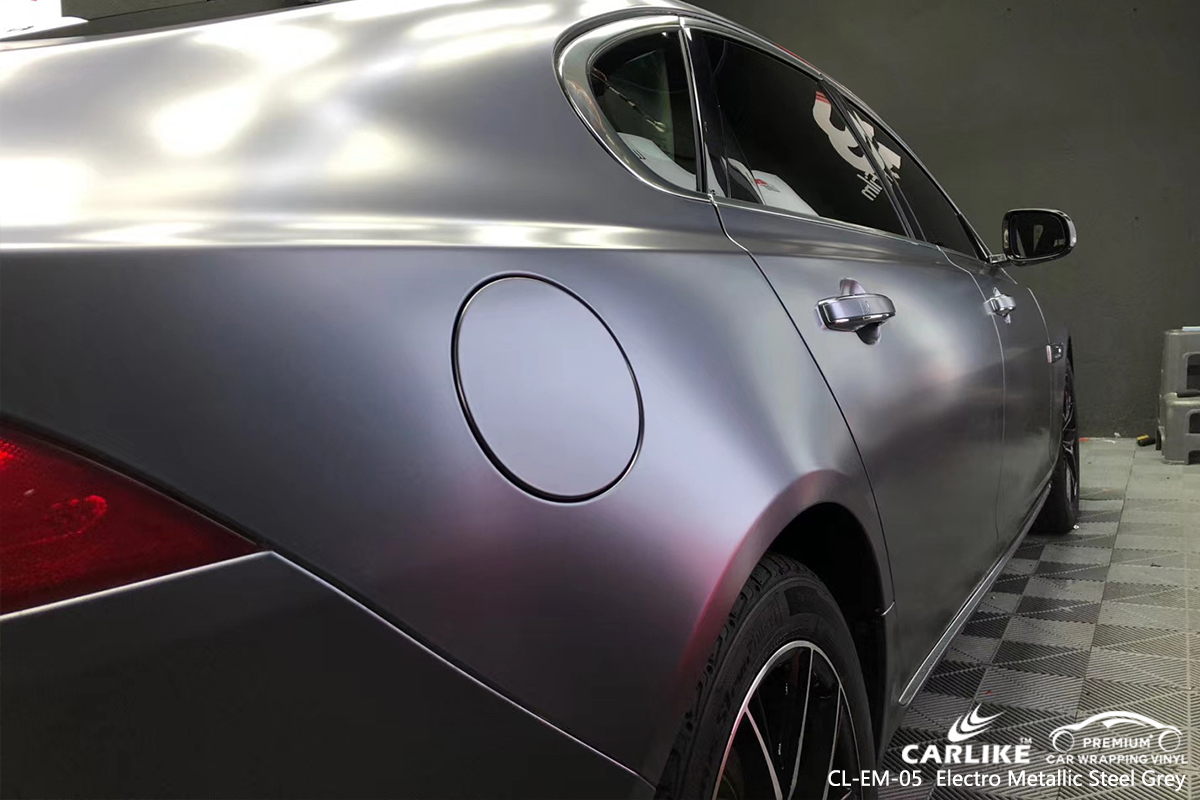 CL-EM-05 electro metallic steel grey automobile high gloss vinyl wrap for JAGUAR Philadelphia United States