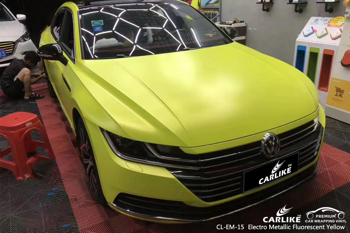 CL-EM-15 electro metallic fluorescent yellow car wrap gloss for VOLKSWAGEN Caloocan Philippines