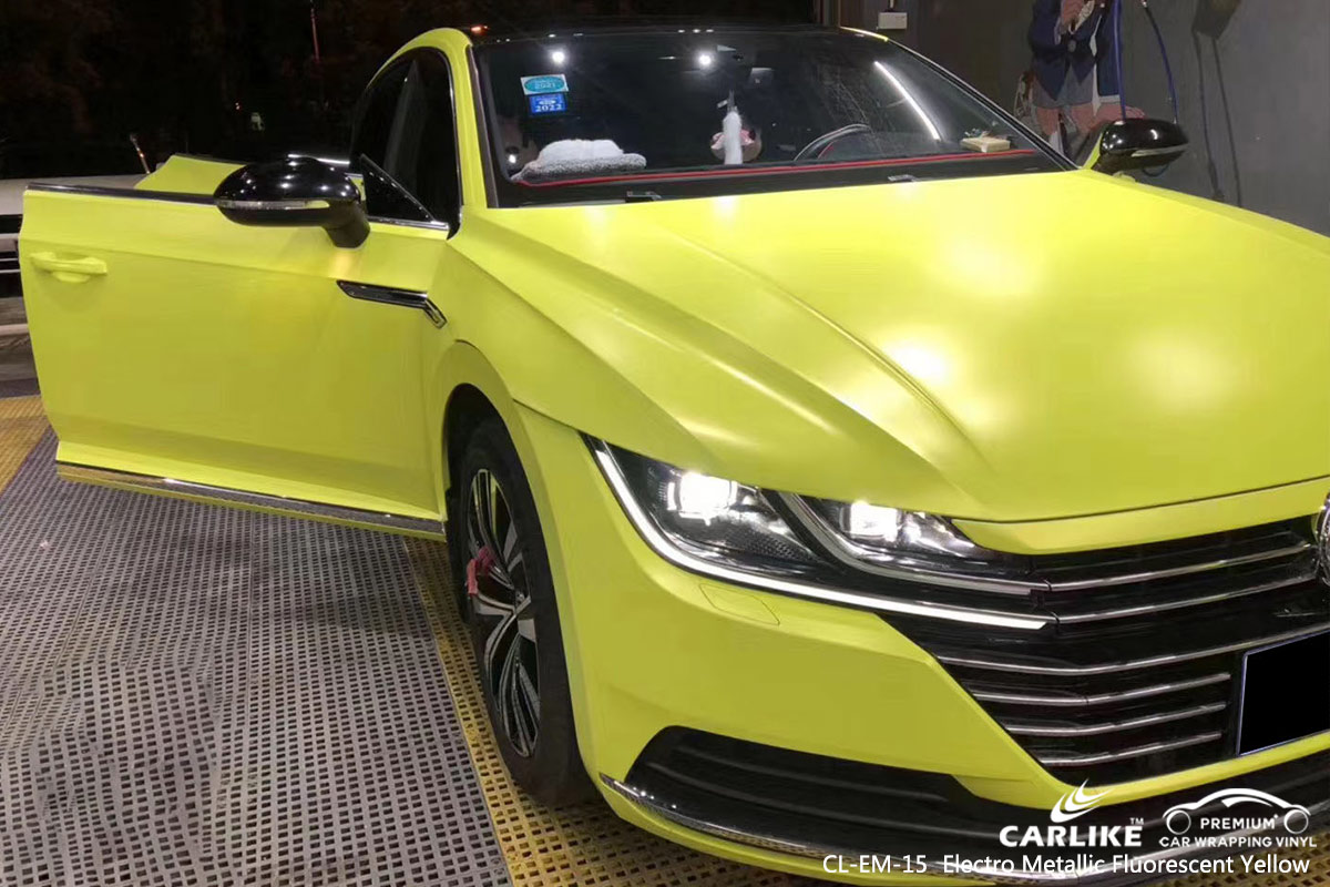 CL-EM-15 electro metallic fluorescent yellow car wrap gloss for VOLKSWAGEN Caloocan Philippines