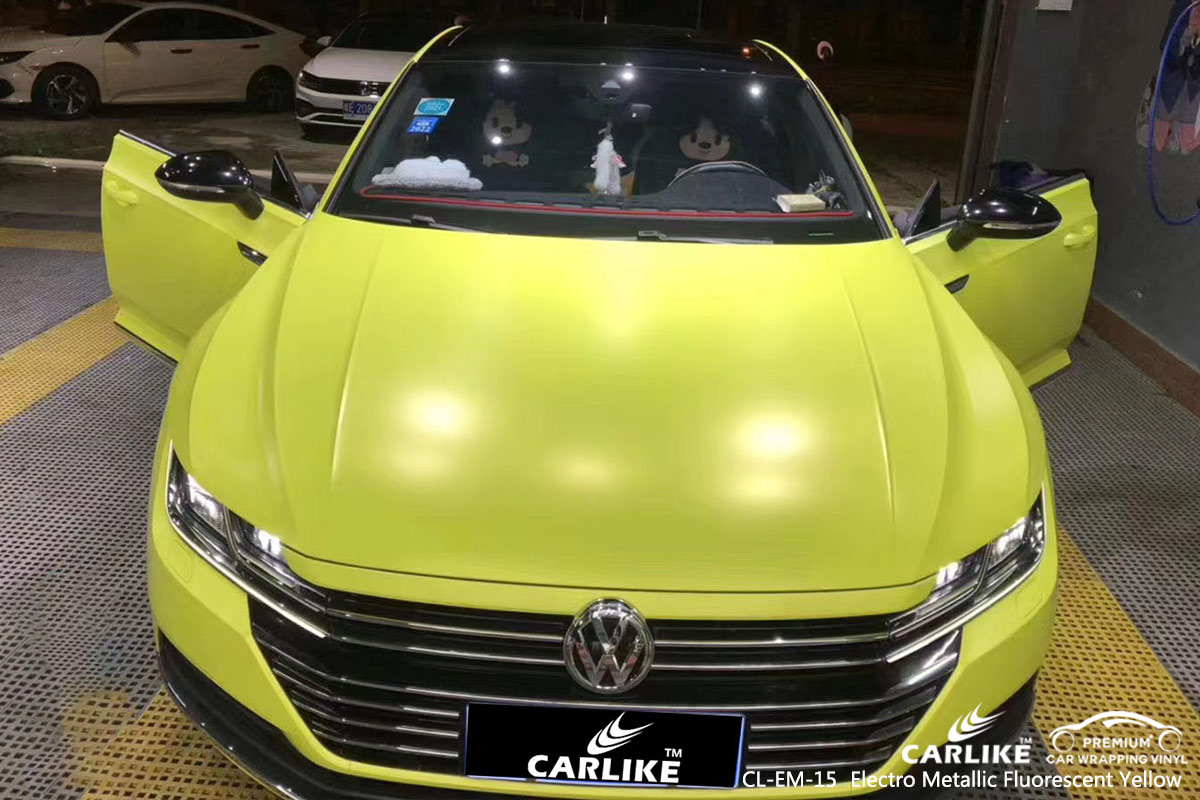 CL-EM-15 electro metallic fluorescent yellow car wrap gloss for VOLKSWAGEN Caloocan Philippines