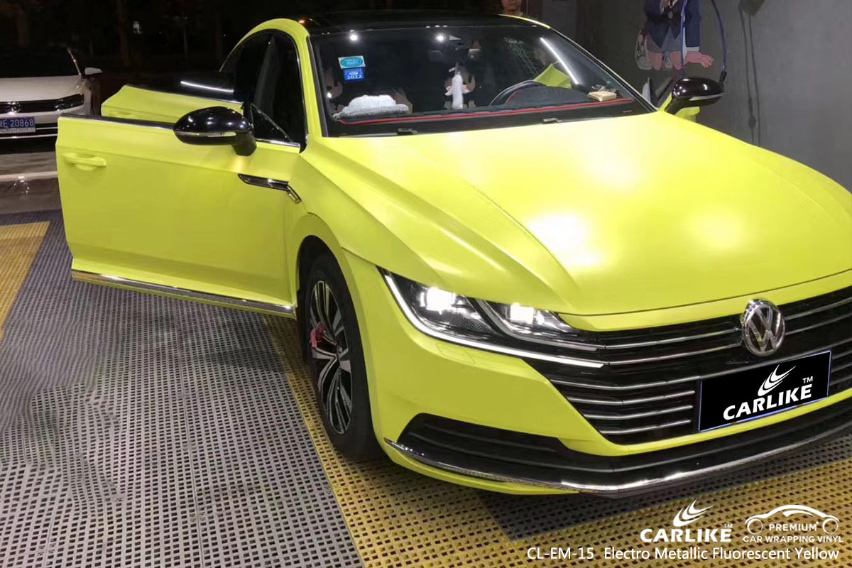 CL-EM-15 electro metallic fluorescent yellow car wrap gloss for VOLKSWAGEN Caloocan Philippines