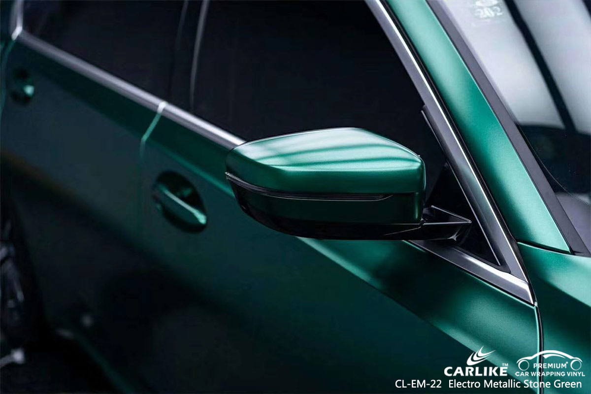 CL-EM-22 electro metallic stone green moto vinyl matte car wrap for BMW Cebu Philippines
