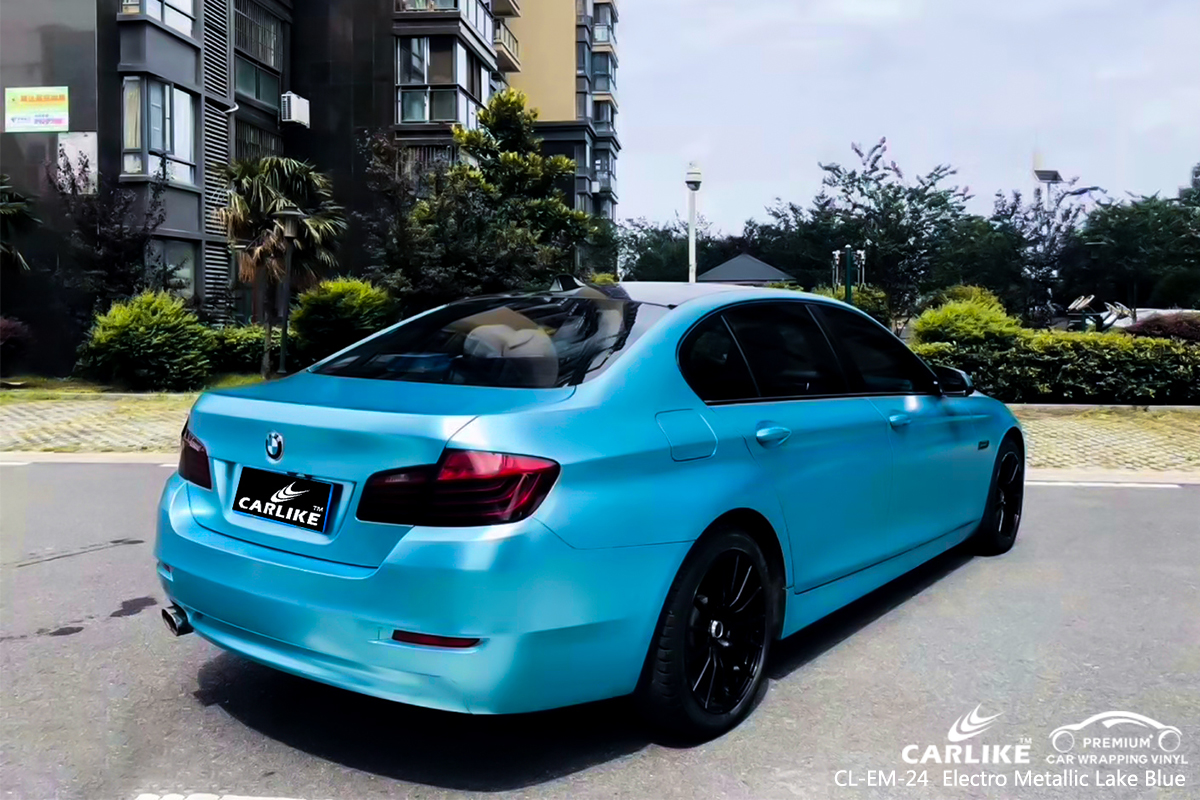 CL-EM-24 electro metallic lake blue high gloss vinyl wrap for BMW Cotabato Philippines