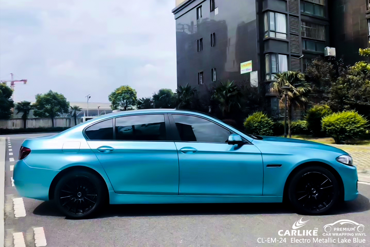CL-EM-24 electro metallic lake blue high gloss vinyl wrap for BMW Cotabato Philippines