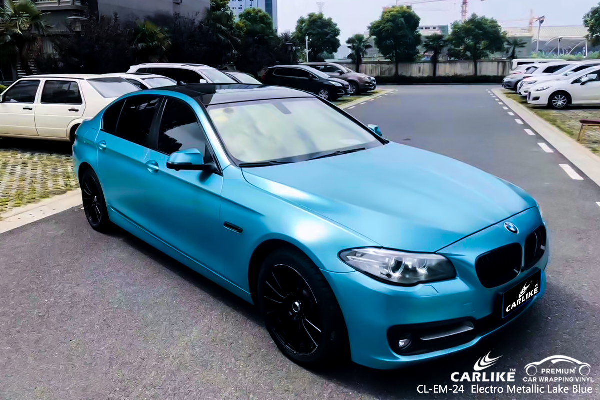 CL-EM-24 electro metallic lake blue high gloss vinyl wrap for BMW Cotabato Philippines