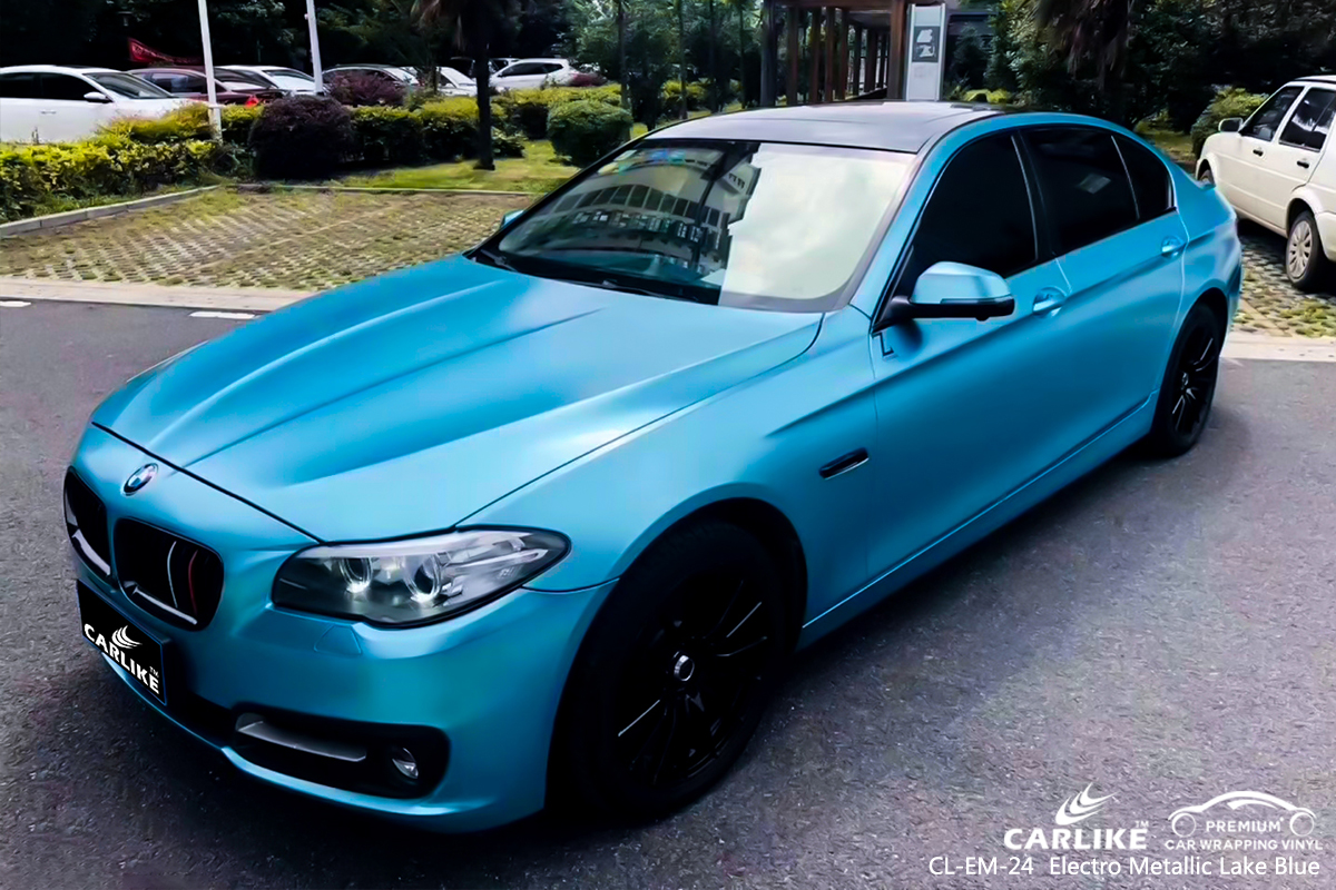CL-EM-24 electro metallic lake blue high gloss vinyl wrap for BMW Cotabato Philippines