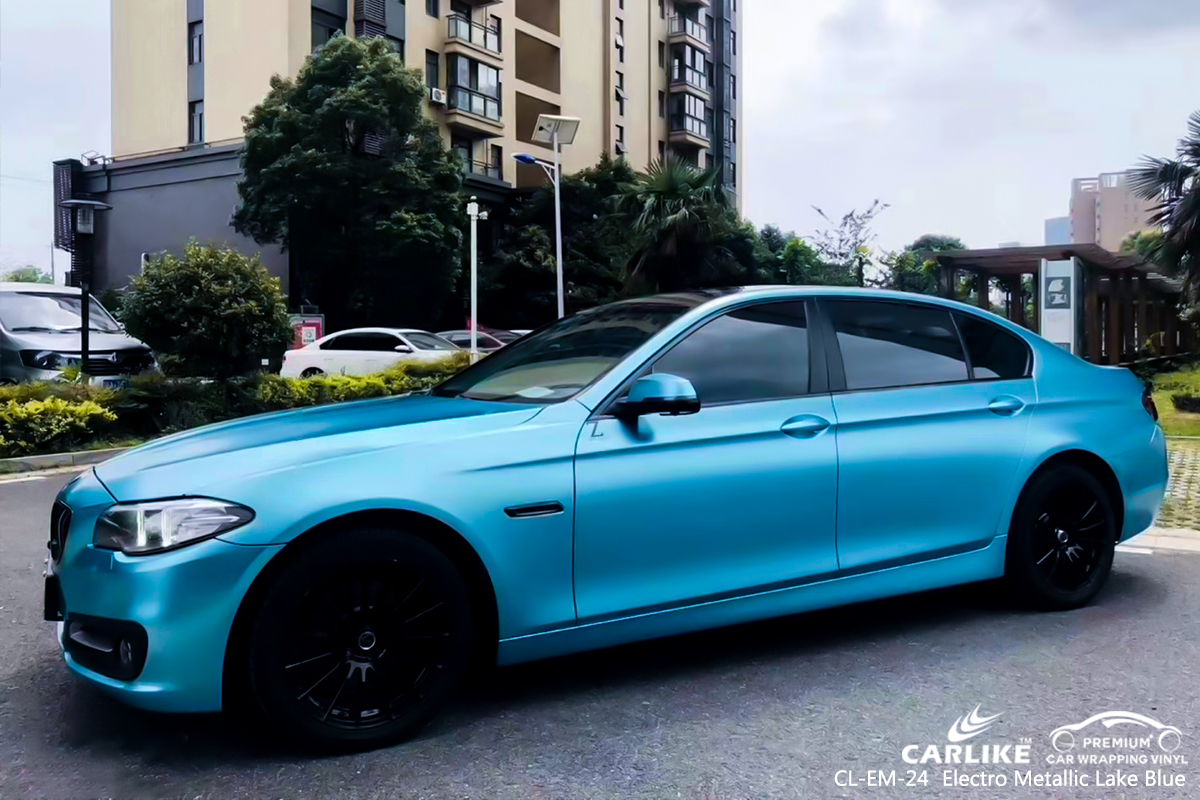 CL-EM-24 electro metallic lake blue high gloss vinyl wrap for BMW Cotabato Philippines