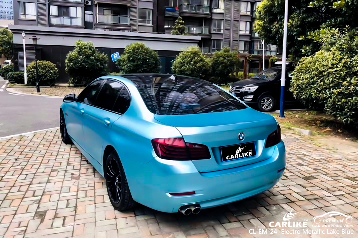 CL-EM-24 electro metallic lake blue high gloss vinyl wrap for BMW Cotabato Philippines
