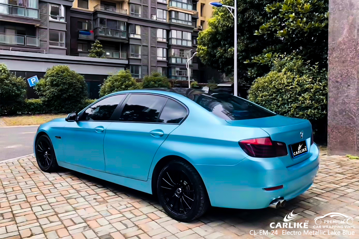 CL-EM-24 electro metallic lake blue high gloss vinyl wrap for BMW Cotabato Philippines